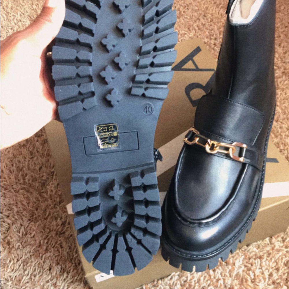Black chunky boots!!! Size 40 (women’s 9/UK 7) - Picture 4 of 6
